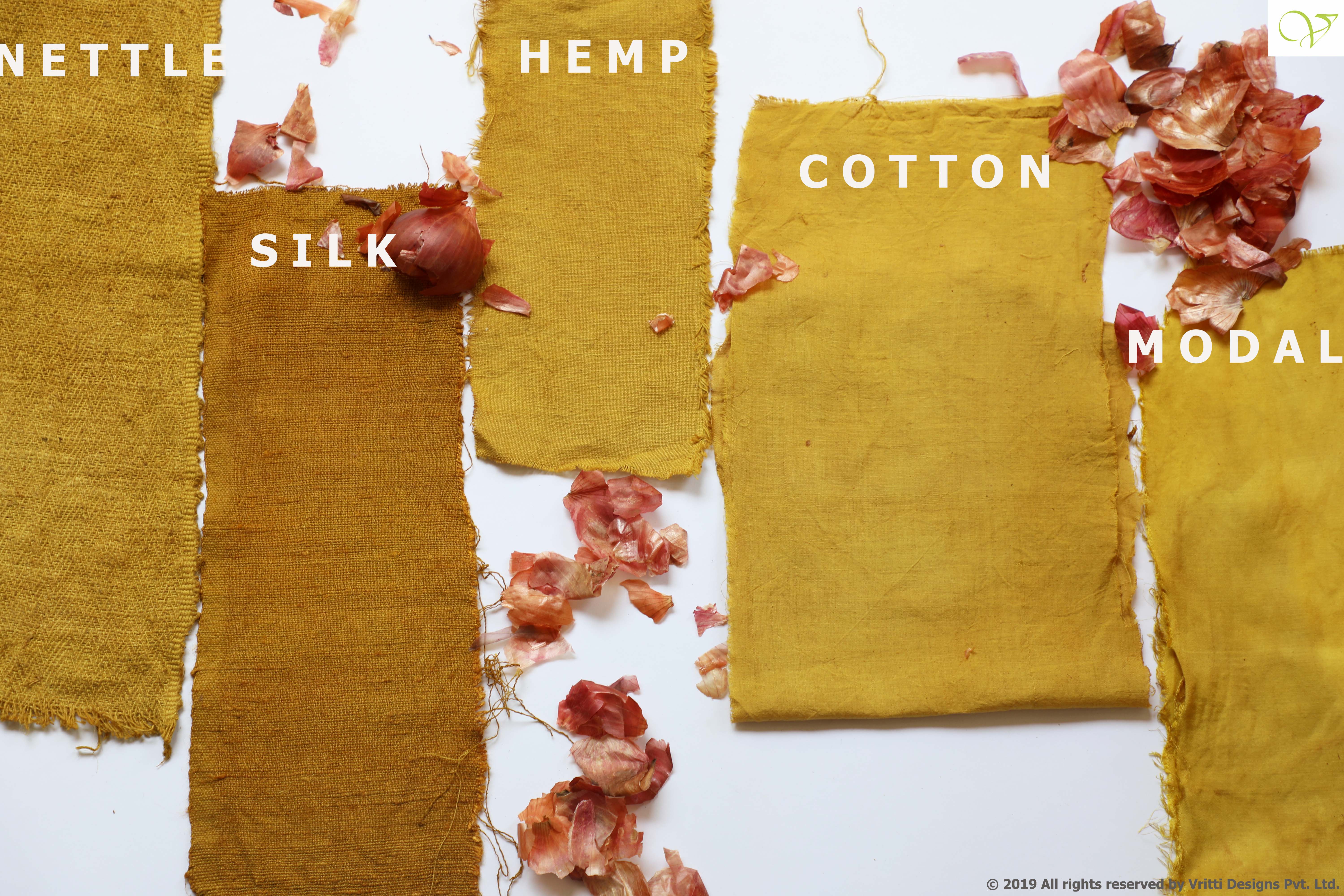 Natural dye with Onion Peel -A humble shade card 