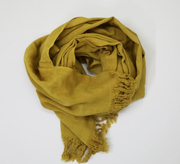 Natural Dyed Yellow Scarf