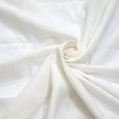White Handloom Linen fabric
