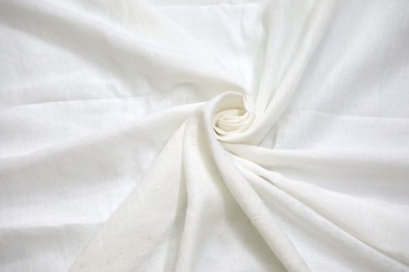 White Handloom Linen fabric