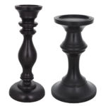 Wooden Candle Holders Set of 2