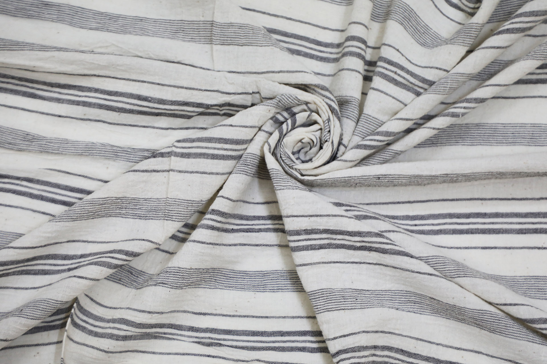 Organic Cotton Striped Fabric Made in India • Vritti Designs