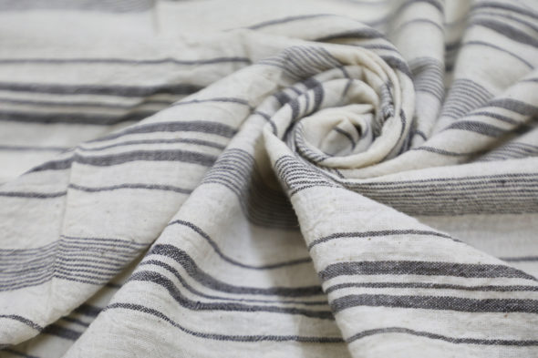 Organic Cotton Striped Fabric Made in India • Vritti Designs