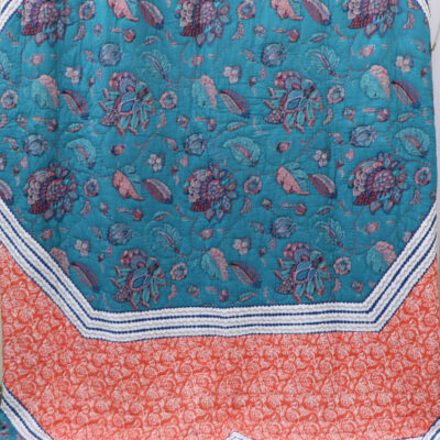printed kantha quilt