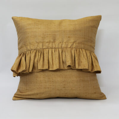 gold silk cushion cover
