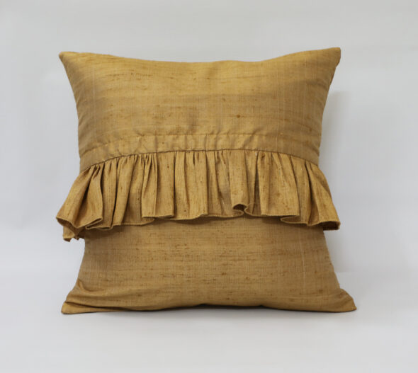 gold silk cushion cover