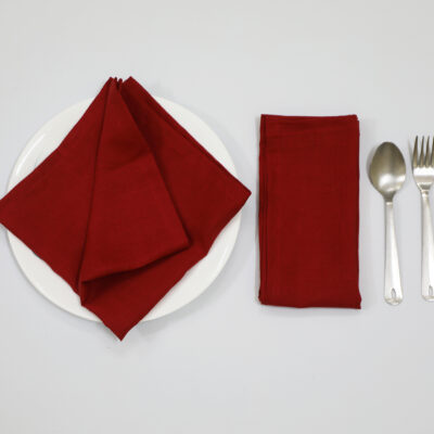 Red Linen Napkin Set