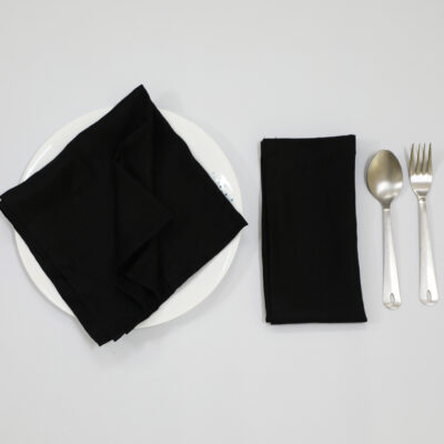 Black Linen Table Napkins