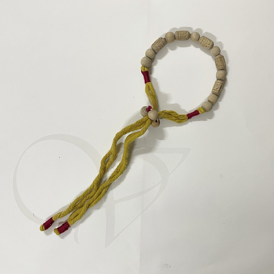 Radha Round Tulsi Beads 108pcs Hand Carved Vrindavan Tulsi - Indiodyssey