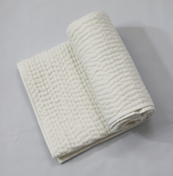 Handmade White Baby Quilt