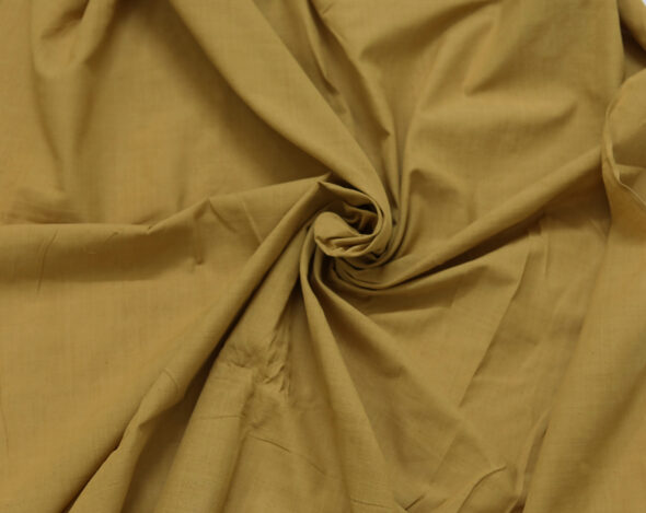 Plain Dyed Cotton Poplin Fabric in Beige.