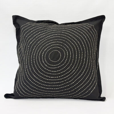 Black Embroidered Cushion Cover