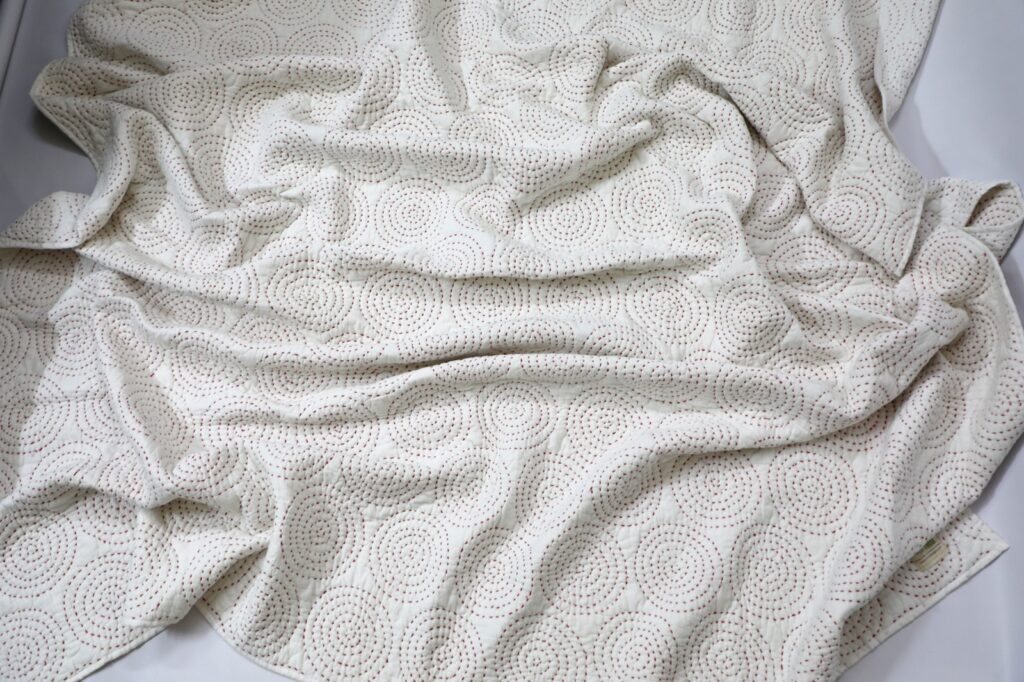 white bedspread