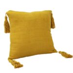 Yellow Cushion Cover in Silk - 16" X 16" - Image 2