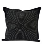 Black Embroidered Cushion Cover - 16x16 Inches - Image 3