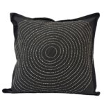 Black Embroidered Cushion Cover