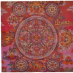 Printed Silk Cotton Scarf Square shape - Image 2