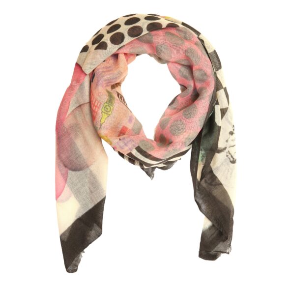 Digital Print Woollen Scarf - Square