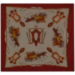 Printed Silk Scarf Square shape - Image 2