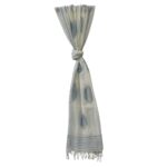 Handmade Scarf in Cotton- Leaf Printed - Image 2