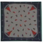 Printed Linen Scarf - Square shape - Image 2