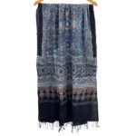 Indigo Blue Scarf - Ajrakh Print - Image 2