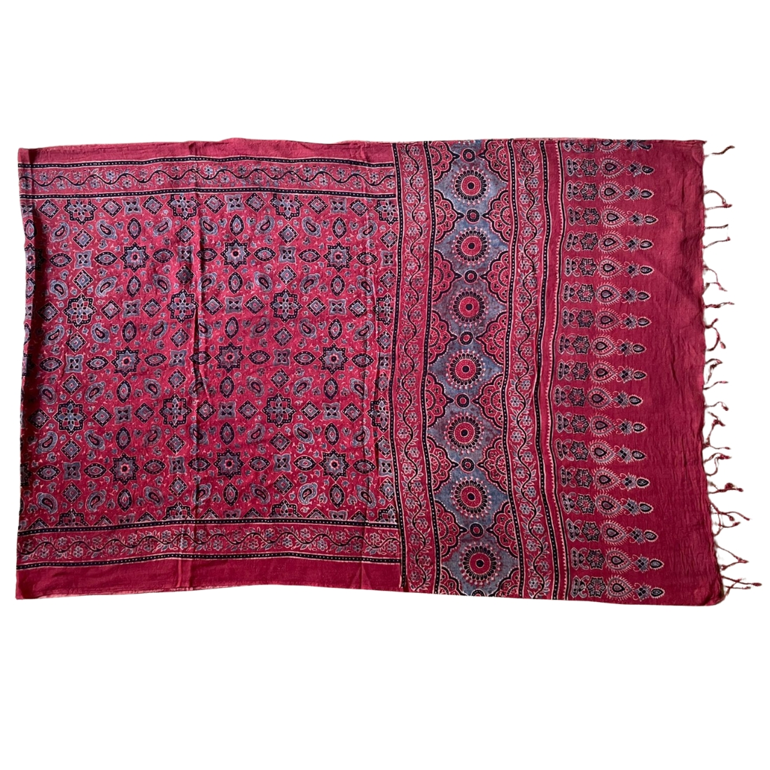 Ajrakh cotton stole for ladies - Image 3