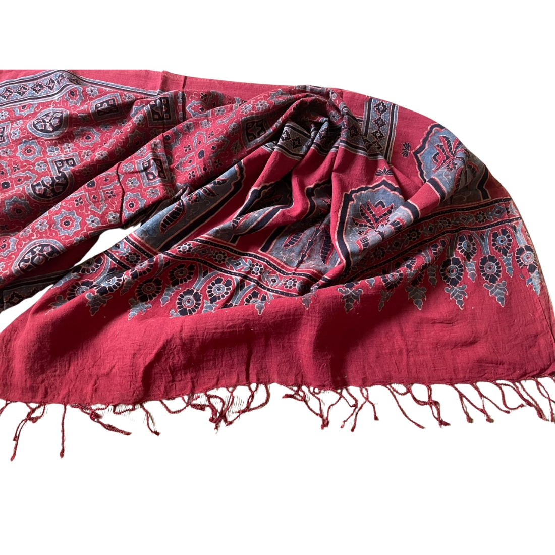 Ajrakh Stole in Beautiful Handloom Cotton - Image 5
