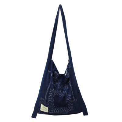 Indigo Kantha Patchwork Bag
