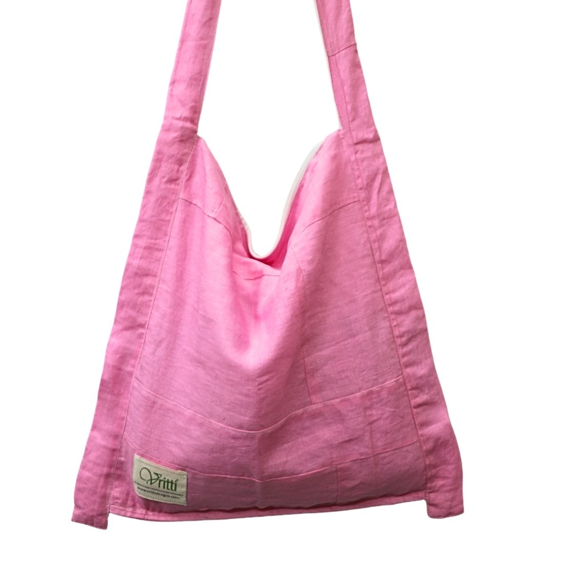 Shopping Jhola Bag in Linen Patchwork - Image 2