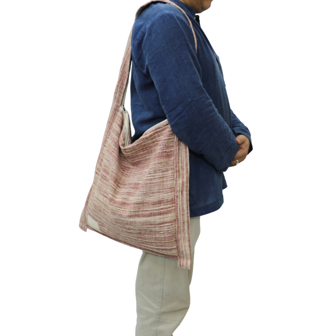Shoulder Jhola Bag In Wine colour - Image 3