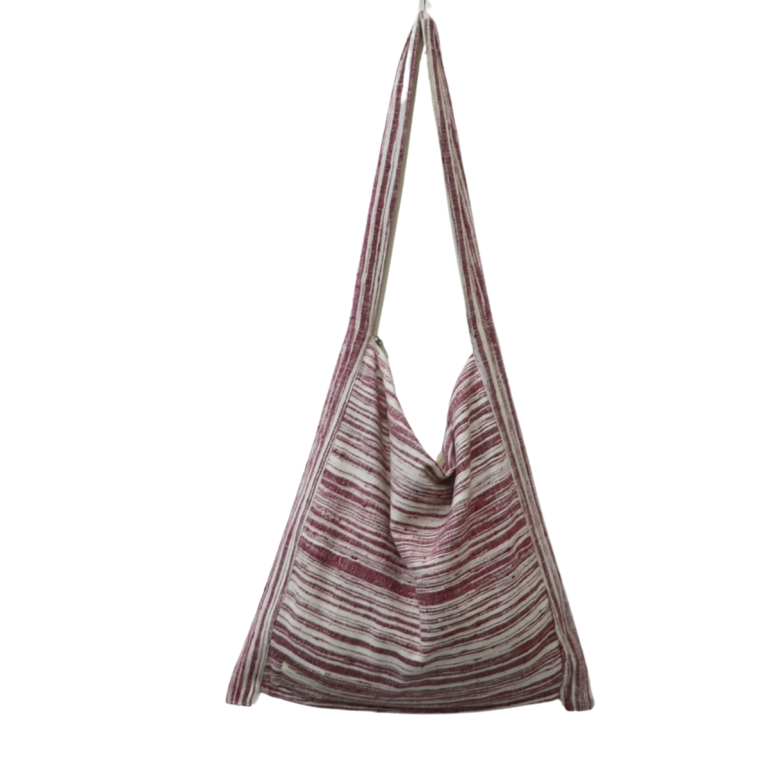 shop Jhola Bag for Women & Men in Deep Pink Colour crafted from handloom cotton. It works as reusable shopping bag for market.
