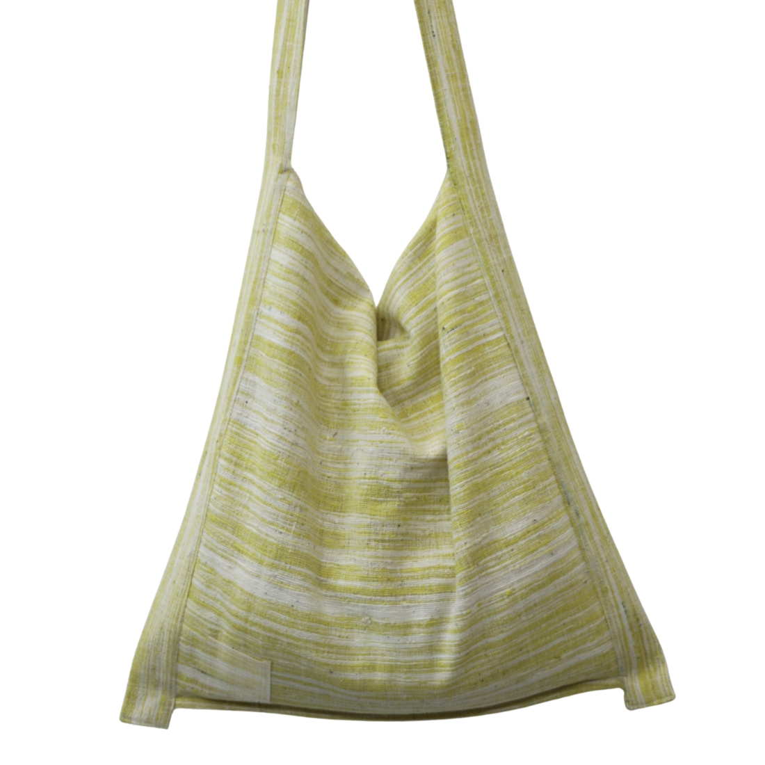 Lemon Yellow Jhola Bag in Cotton - Image 2
