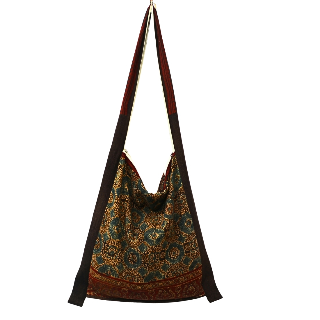 Printed Sling Bag In Hemp Cotton