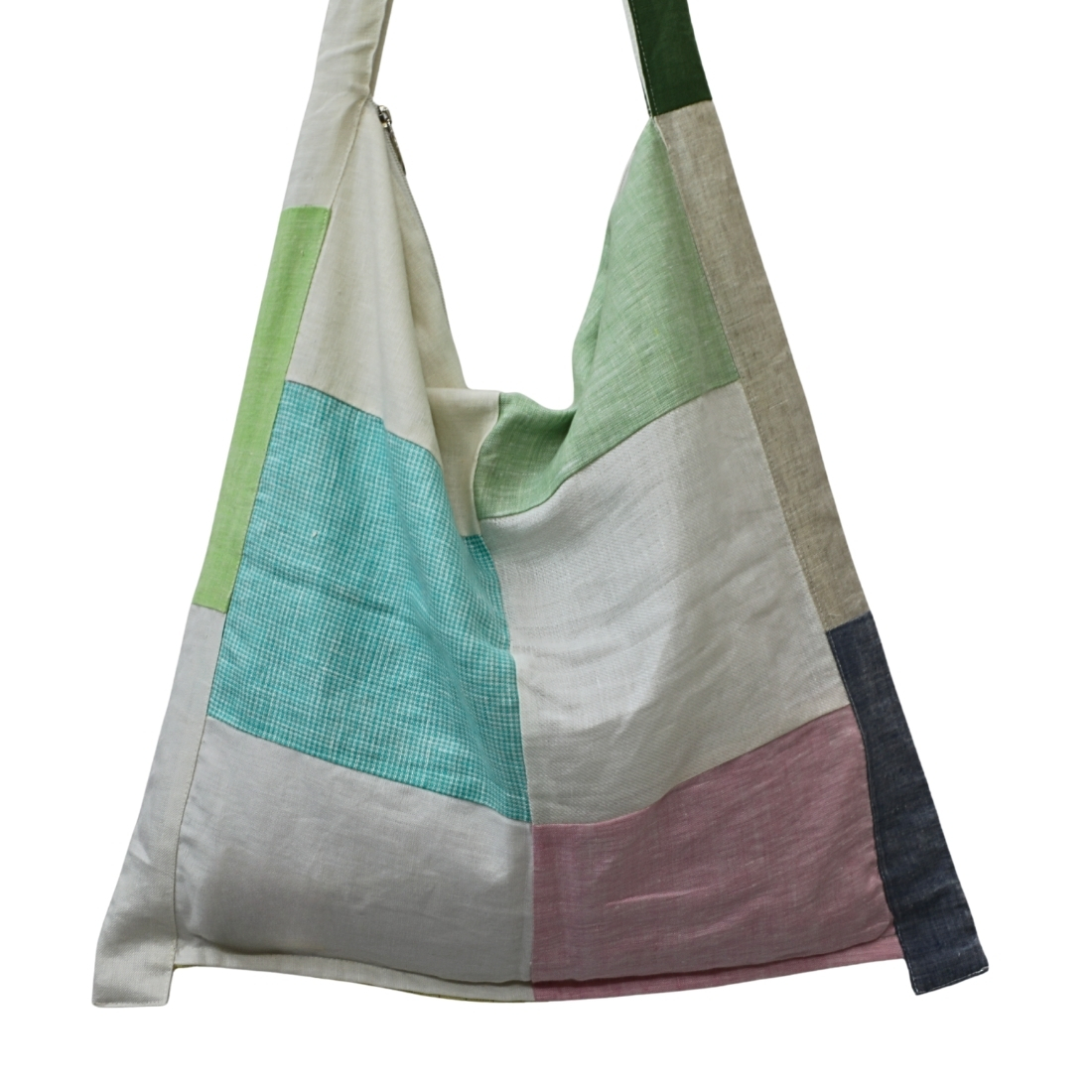 Sustainable Jhola Bag in Upcycle Linen - Image 2