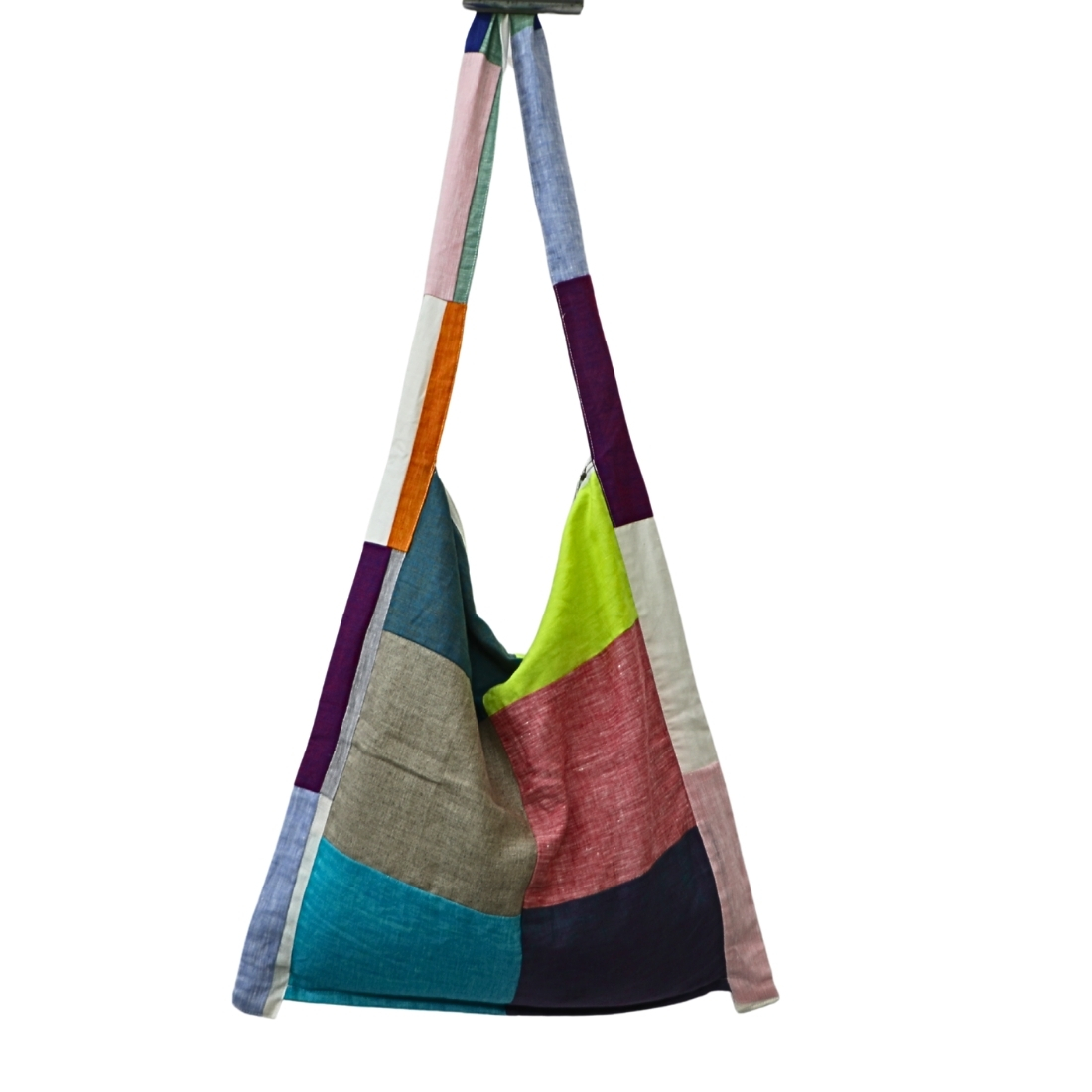 Jhola Bag in Block Patchwork - Made in India - Image 4