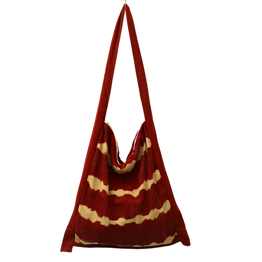 Silk Bag in Beautiful Red Tie and Dye
