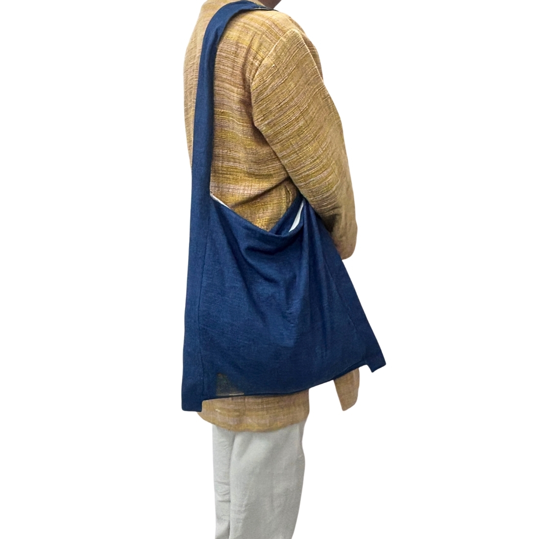 Blue Cotton Bag - Natural Indigo Dyed - Image 3